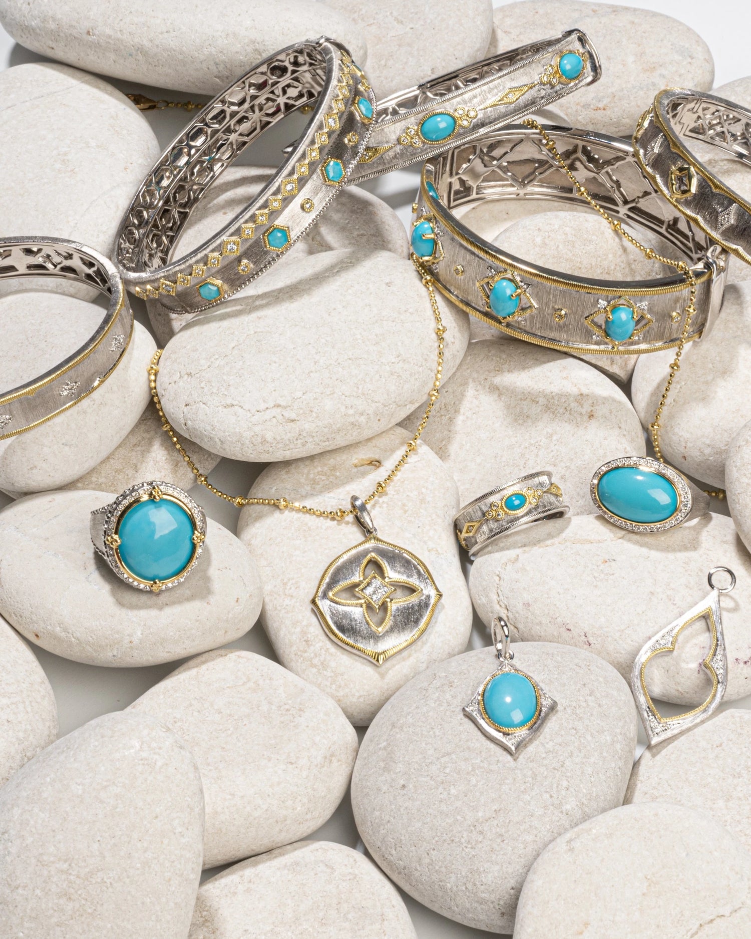 turquoise bands and necklaces 