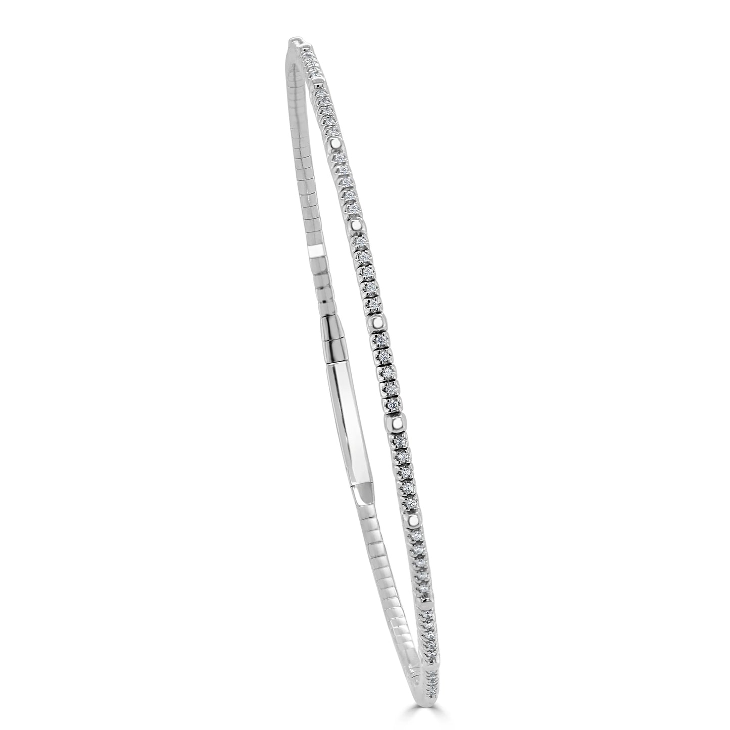 thin white gold bangle