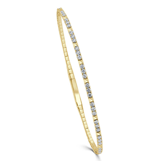 gold bangle with diamonds