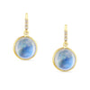 gemstone earrings that are circular