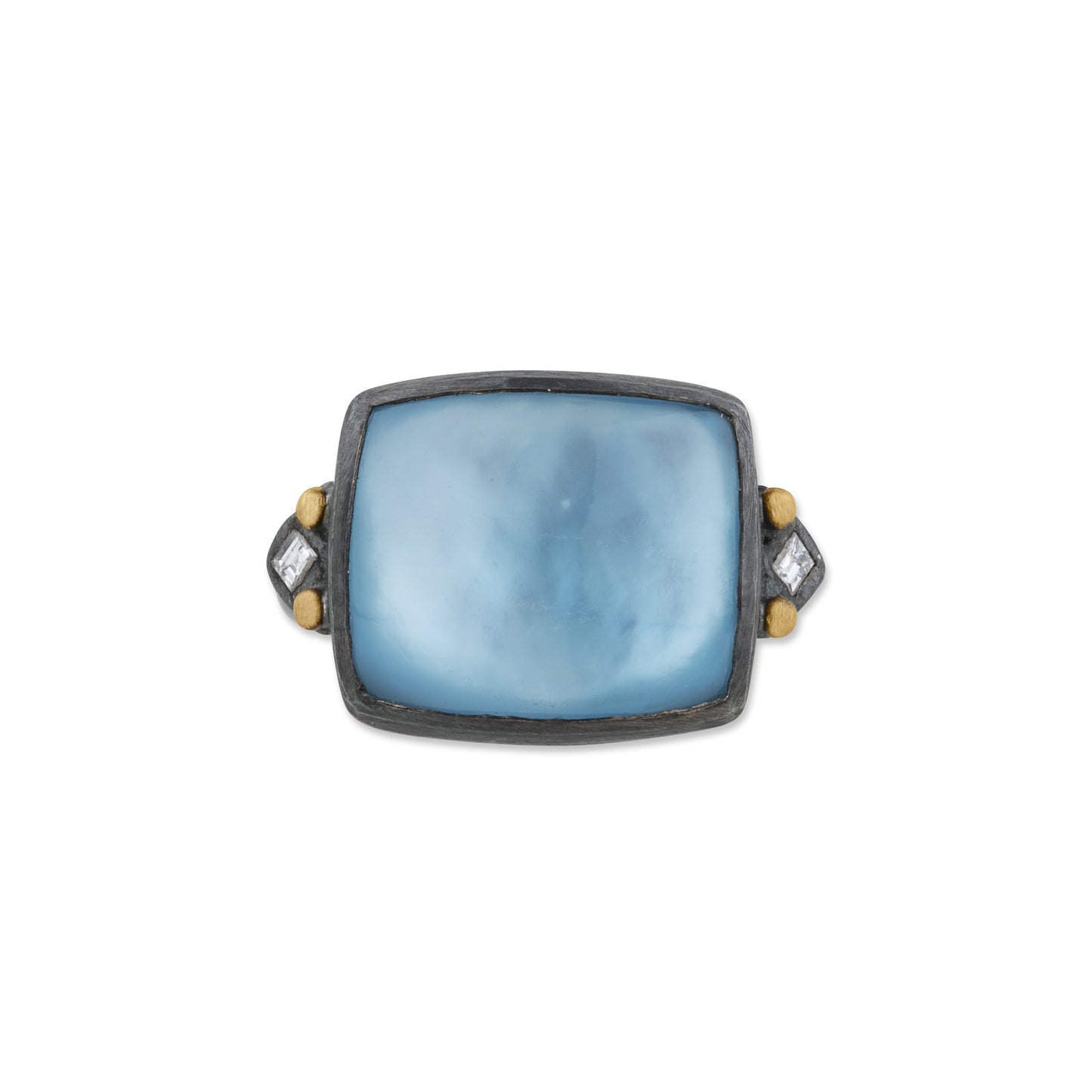 Kami Rectangular Blue Topaz Ring