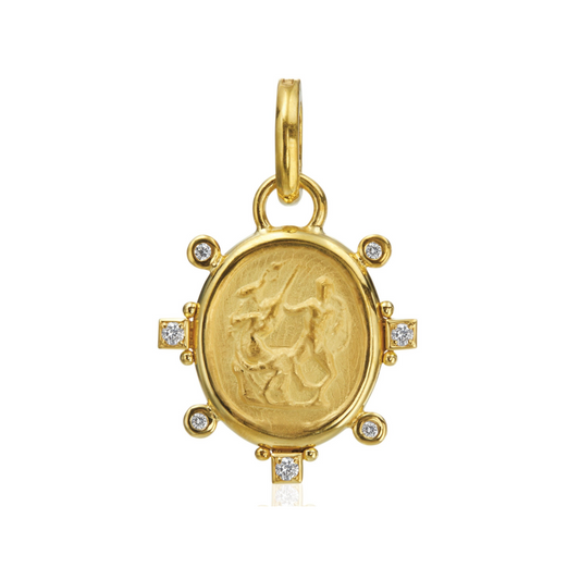 gold pendant with diamonds 