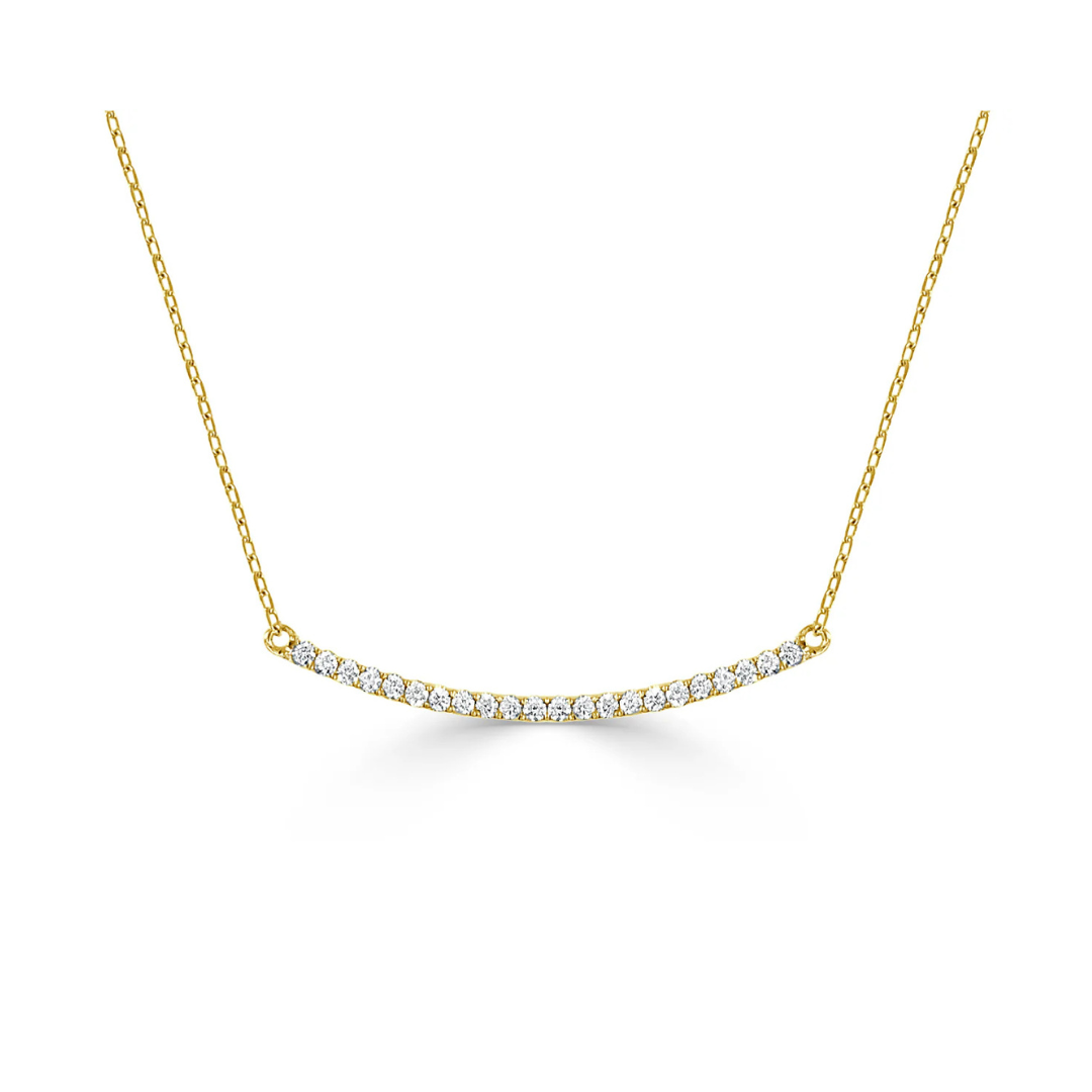 gold necklace with diamonds