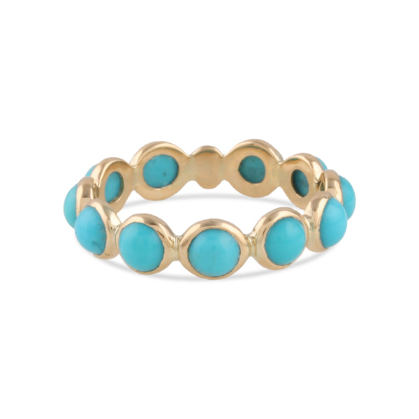 Turquoise Gemstone Round Ring