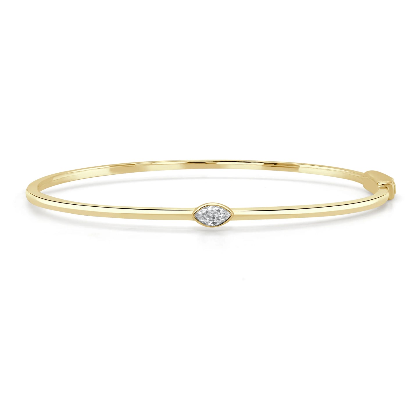 bangle laying down with a diamond in the middle