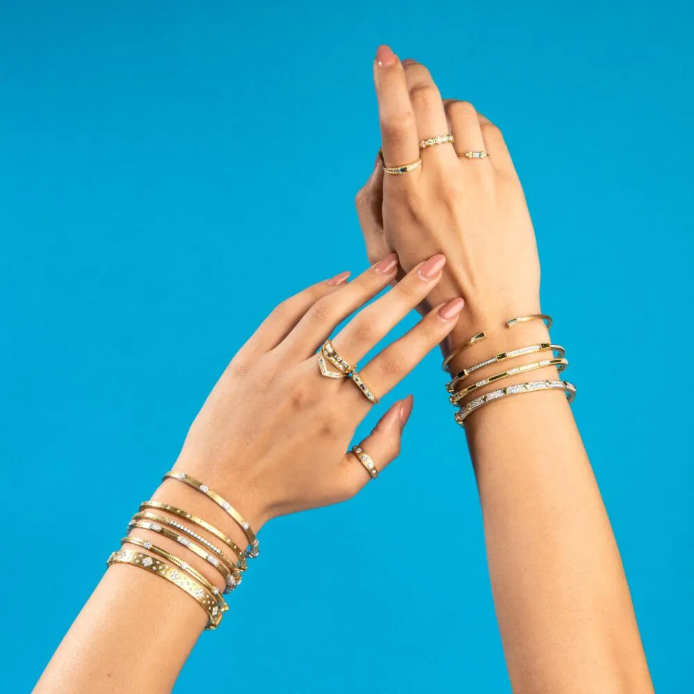 model hands with rings and bracelets 