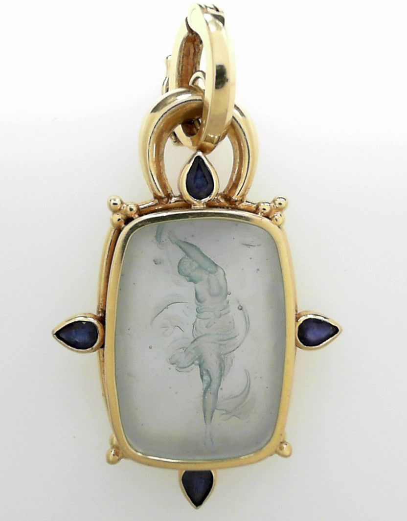 pendant with person on the pearl color