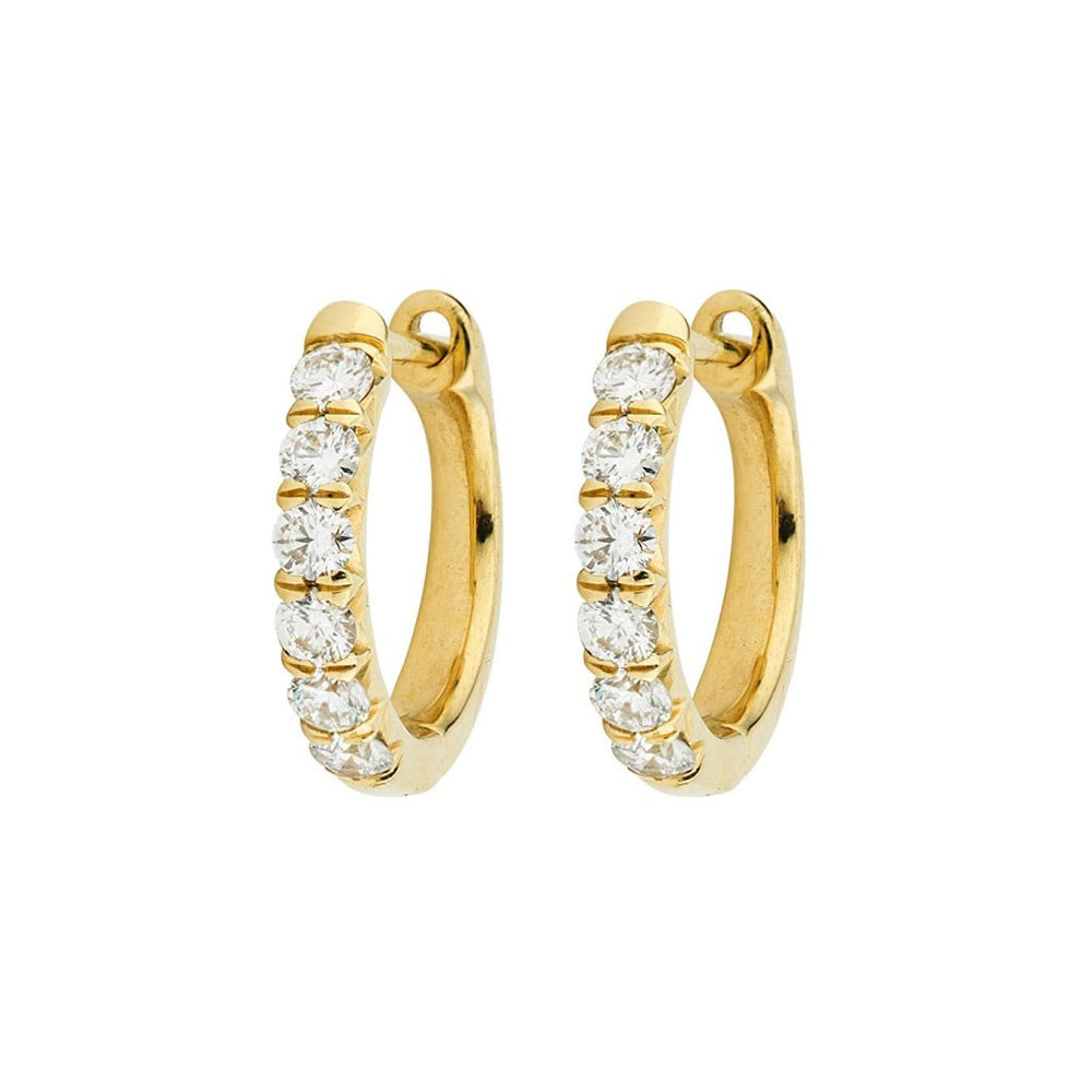 gold earrings with diamonds