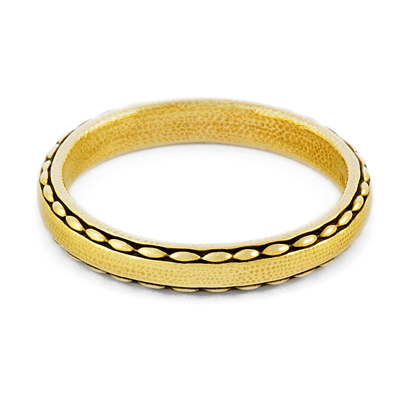 gold band with black around it